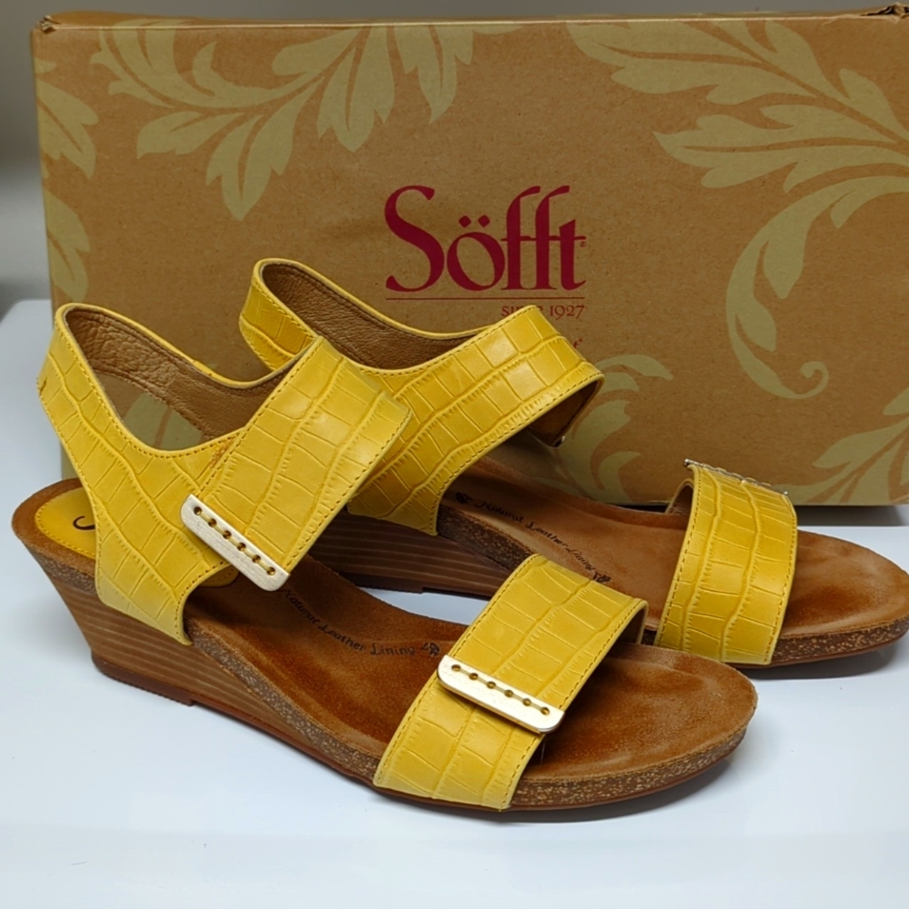 Sofft Verdi Wedge 9.5 Lemon Yellow